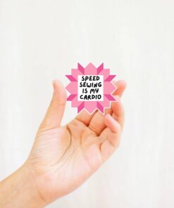 Funny Quilt Sticker - Speed Sewing is my Cardio