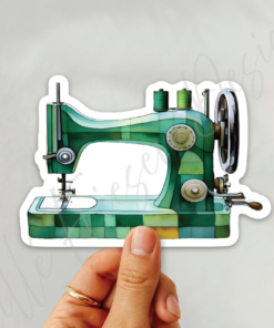 Green Machine Sticker. Quilting & Sewing