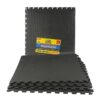 4pc Exercise Floor Mat- Black