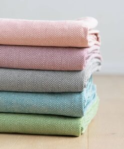NIDRA cotton blanket for yoga, herringbone pattern