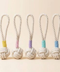 Natural White Dog Tug Toy | Handcrafted | Eco-Friendly