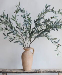 Premium Quality Olive Branch Leaf Fruit Spray-Frosty Green