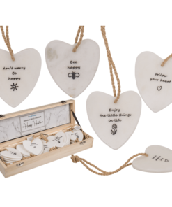 Marble hearts, Happy Hearts, for hanging,