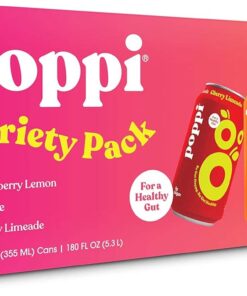 Poppi Prebiotic Soda, 3 Flavor Variety, 12oz (Pack of 15)