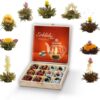 Creano tea flowers gift set in wooden tea box