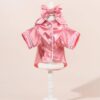 Ozzie - Chic Satin Dog Shirt with Bow