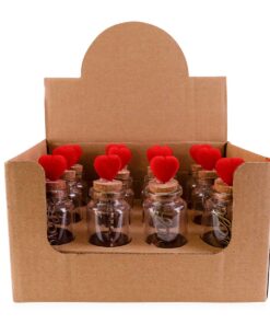 Message in a Bottle with Heart Decoration and Note for Message