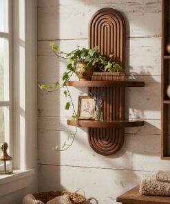 Arched Wood Wall Shelf MCM