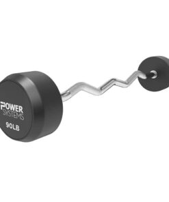 Pro-Style Fixed Barbell w/EZ Curl Handle for Home Gym